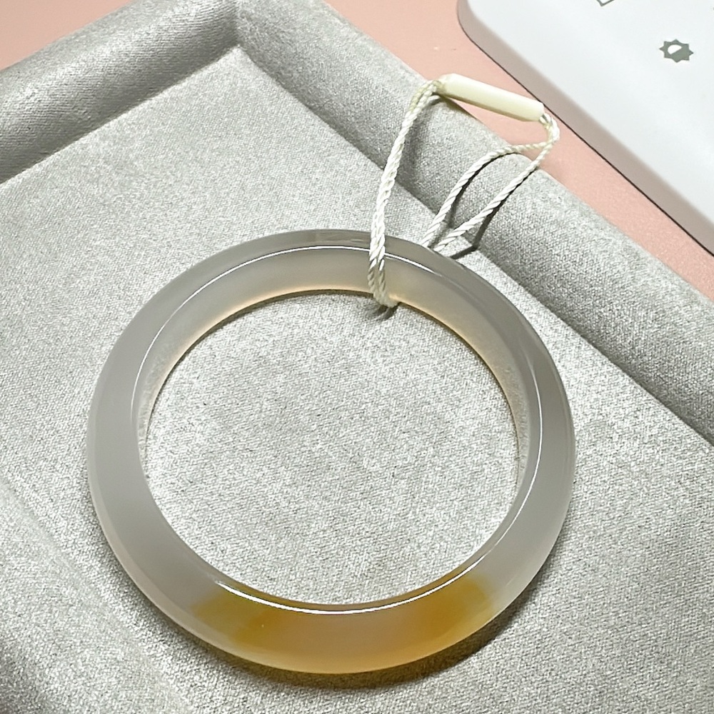 Elegant Translucent with yellow Bangle